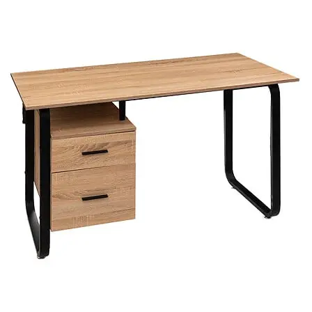 [181327 ZEN14] Bureau effet bois / metal caisson