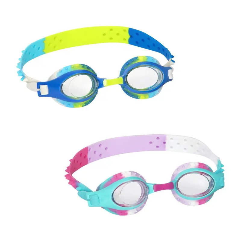 (21099) ASSORTED SUMMER SWIRL SWIMMING GOGGLES AGE 3+