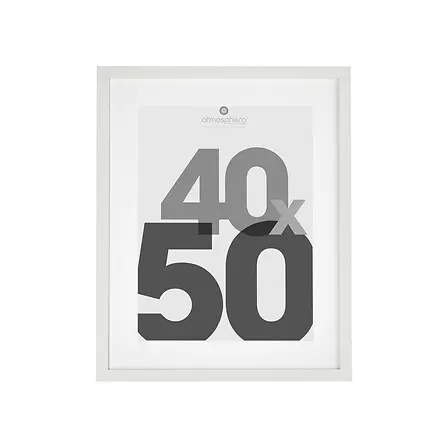 [121160B ZEN16] Cadre photo blanc Eva 40x50 