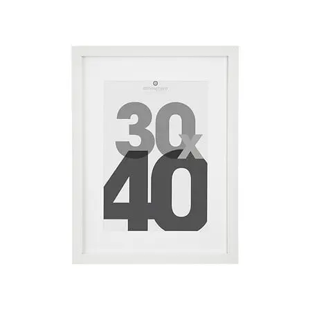 [121158B ZEN16] Cadre photo blanc Eva 30x40 