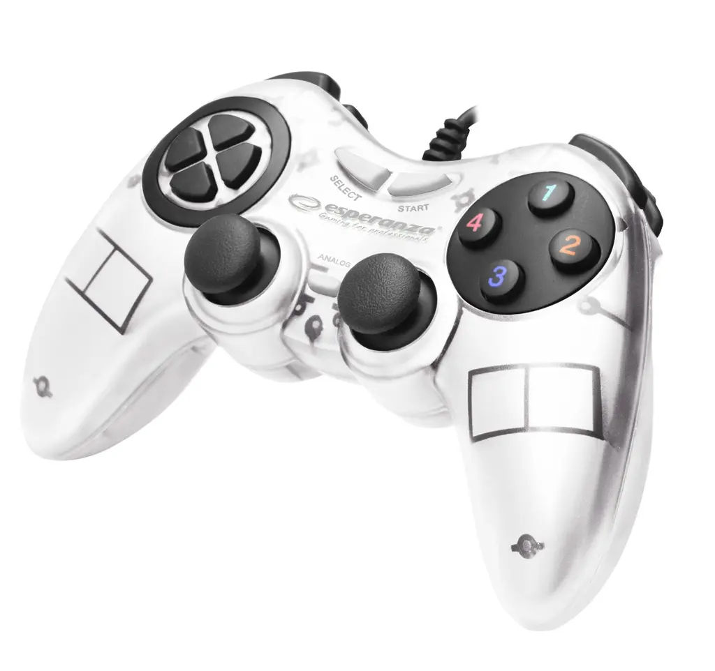 [EGG105W ZEN17] White usb fighter pc gamepad