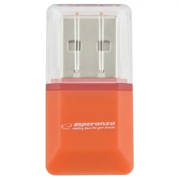 Lecteur de carte micro SD USB orange