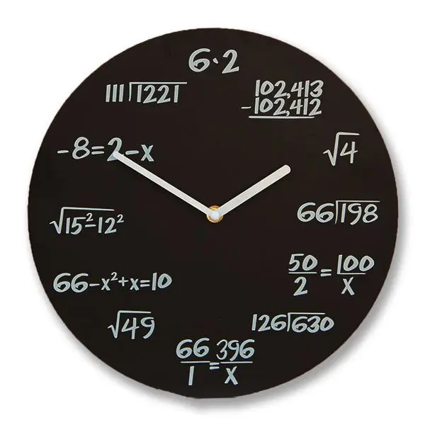 Horloge mathématique - noir