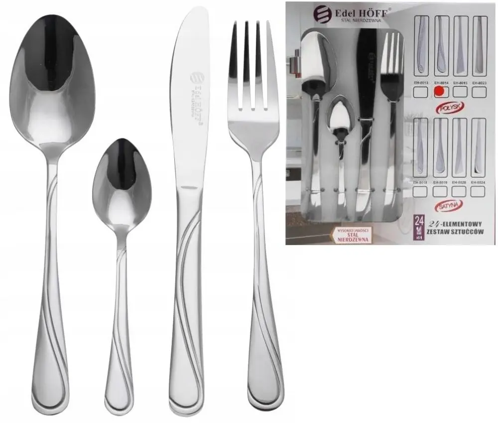 [EH8014 ZEN22] 24 piece cutlery for 6 people EDEL HOFF