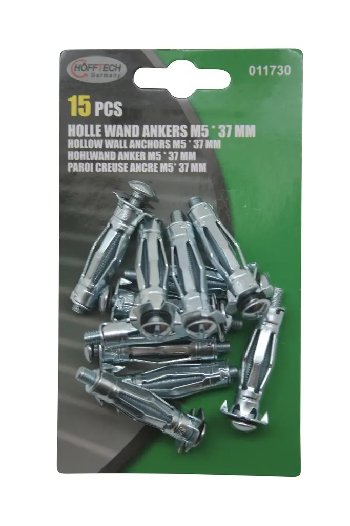 [011730 ZEN24] Ancrages pour murs creux M5 x 37 mm 15 pièces