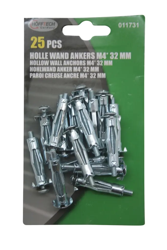 [011731 ZEN24] Hollow wall anchors M4 x 32 mm 25 pieces