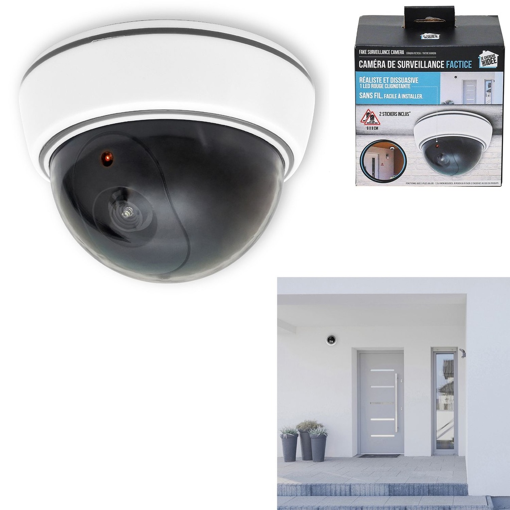 Camera de surveillance factice ronde