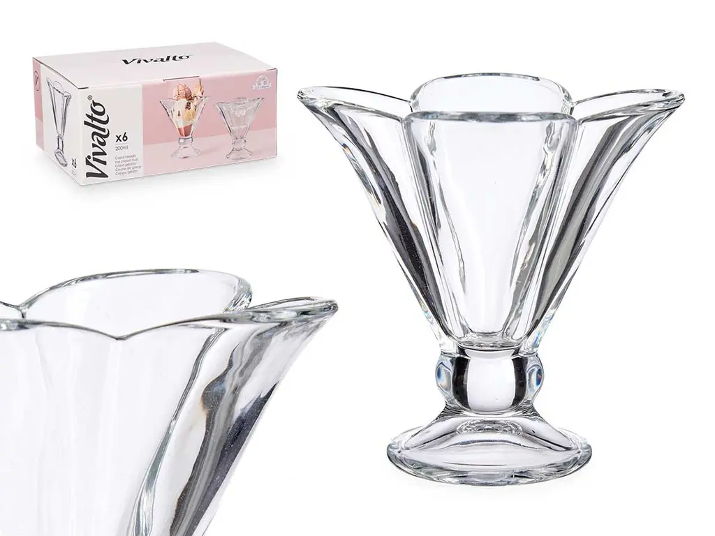 Flower-shaped ice cream cup 20cl