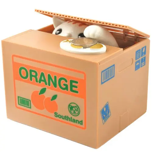 [00022468 ZEN24] Tirelire sur batterie - chaton 