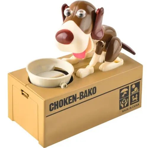 Battery piggy bank - dog