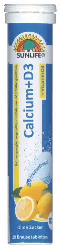 [2229581-1 ZEN24] Sunlife Calcium effervescent tablets 20s