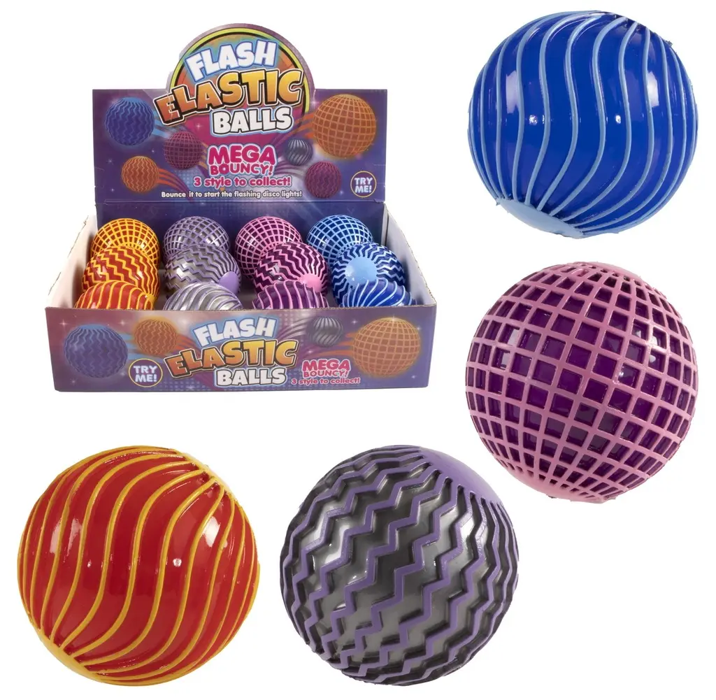 [4340 ZEN24] Balle rebondissante 6 cm avec lumiere, couleurs 4 