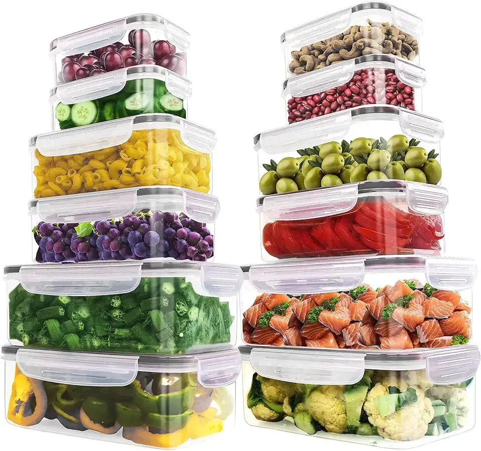 Set of 12 microwave, freezer storage containers