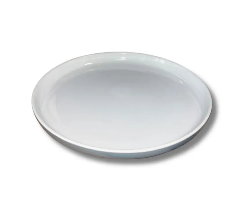 Gray/white plate Small top edge