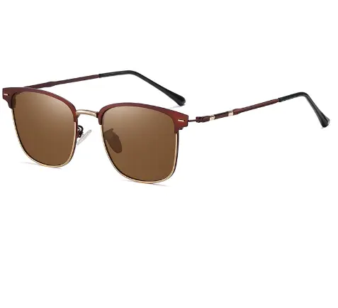 [27 - A677M] (27 - A677M) Lunettes solaire légères métal marron. Cat.3. Forte luminosité.CE