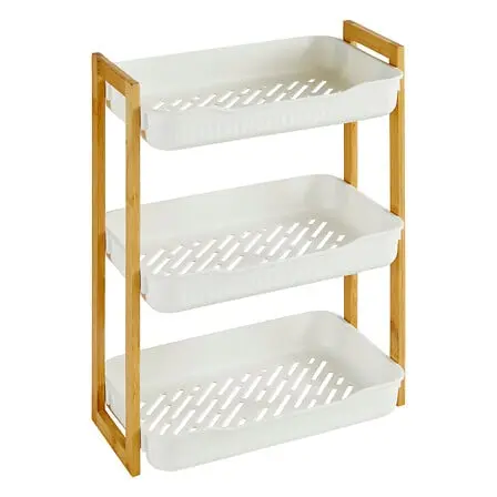 [204929 ZEN26] Shower shelf 3 levels natureo white