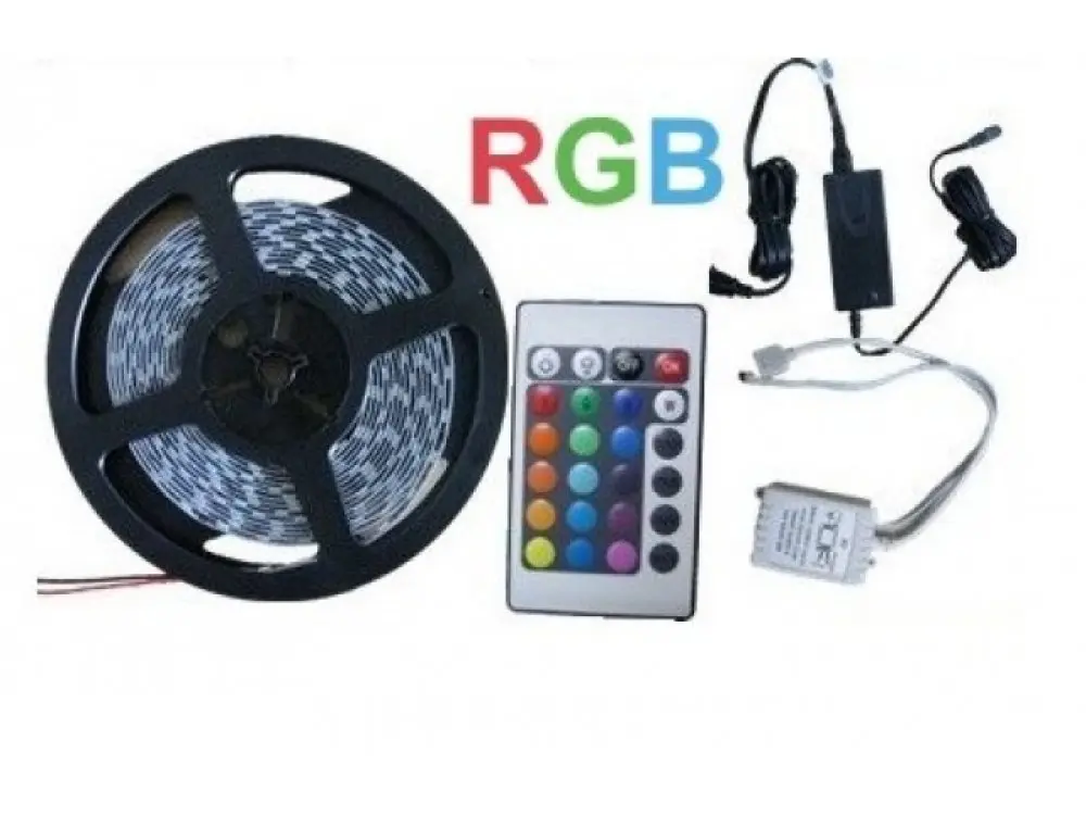 [B451, ELT850_ZEN26-33] 5 m multi-color RGB LED strip with remote control