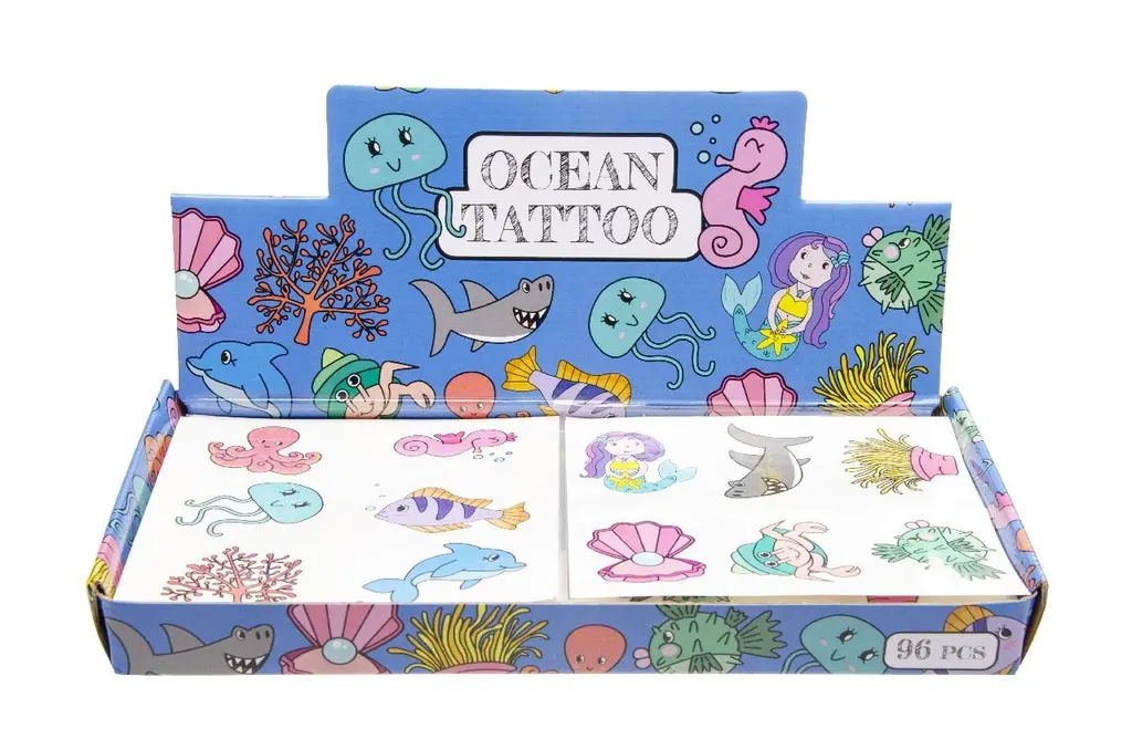 [8572 ZEN28] Aquatic animal tattoo (3pcs)