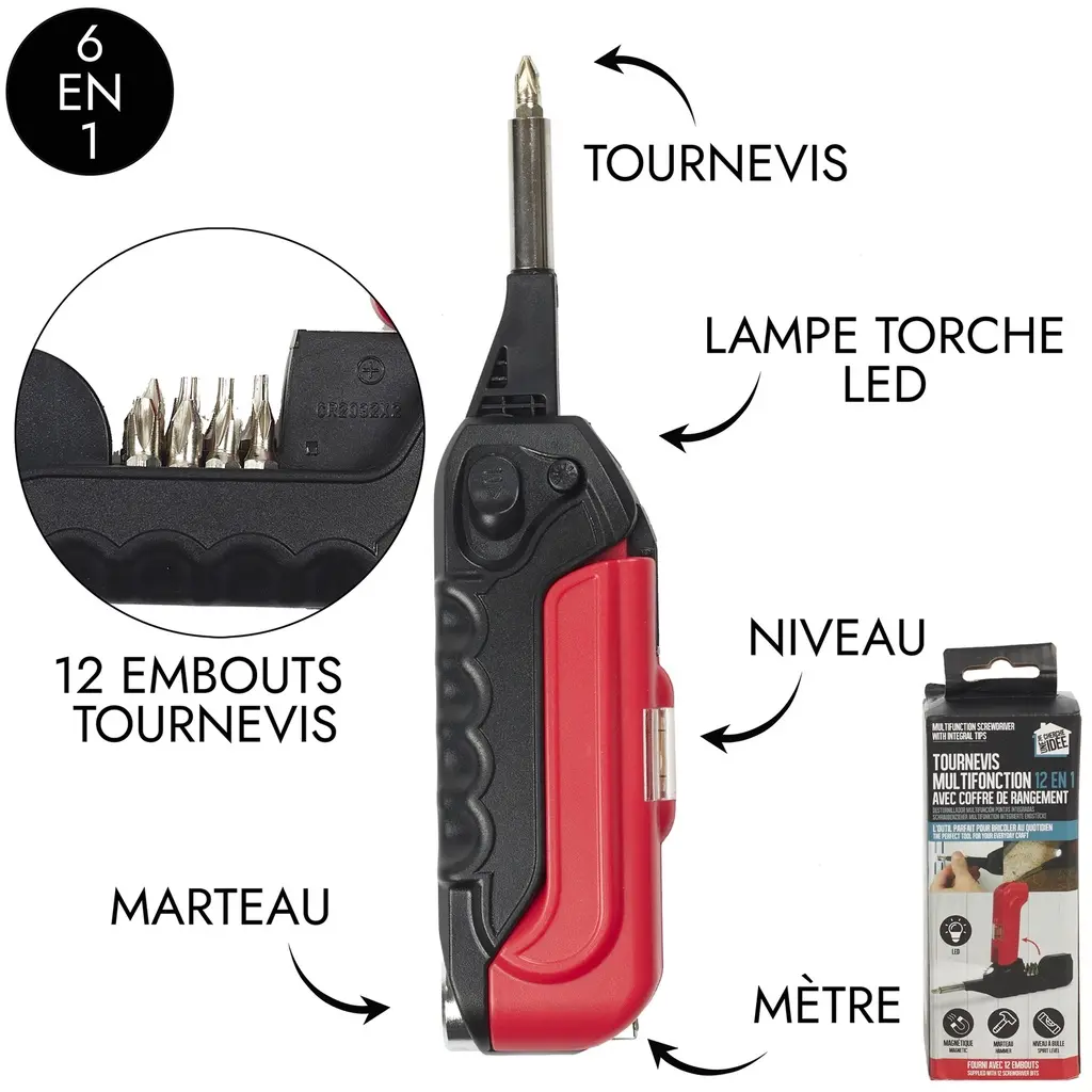 [DI8761 ZEN28] Tournevis Multifunction 12 in 1