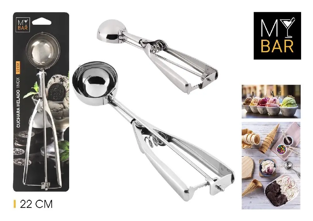 [BE05021165008 ZEN28] Stainless steel ice cream spoon 22cm