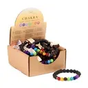 [MIN50 ZEN28] Bracelet Chakra et Pierres de Lave