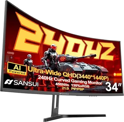 [ES-G34C5 PRO] Ecran Sansui 34 inch incurvé 240 hz