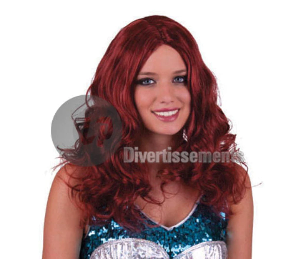 [57533 ZEN31] Long mermaid hair wig – copper red