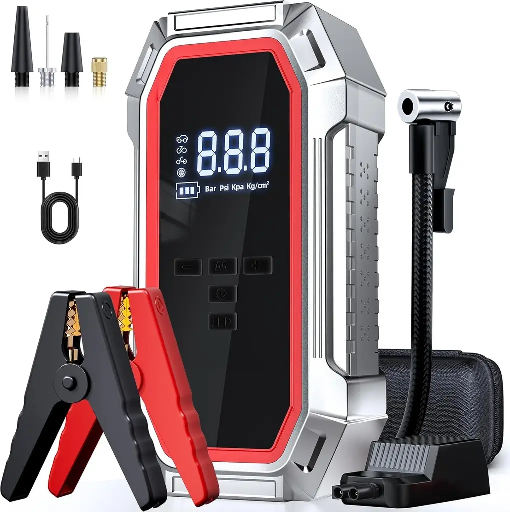 Jump Starter de batterie avec compresseur 5k A et led 