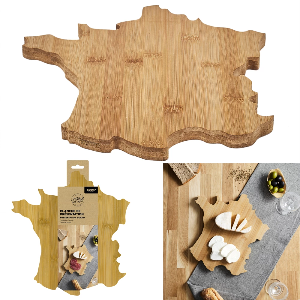 [KA6293 ZEN30] Wooden cheese board – Shape of France