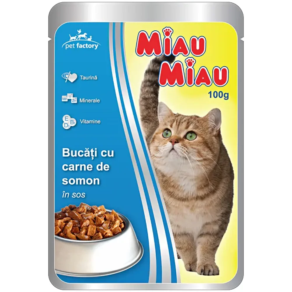 [ZEN  30] Miau Miau Nourriture humide pour chat 100 g – Saumon