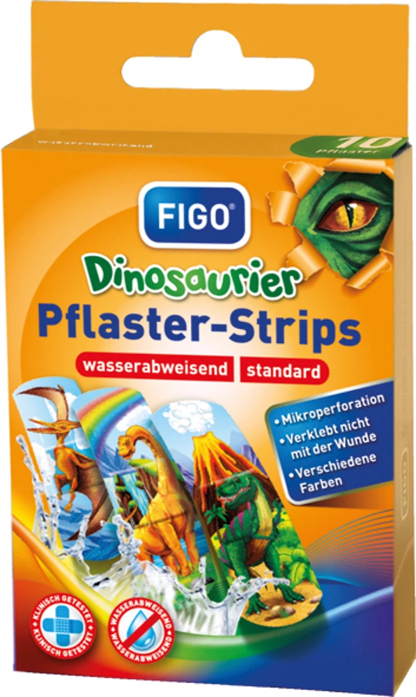 [67219 ZEN2901] Pansements enfants bandes dinosaures (lot de 10)