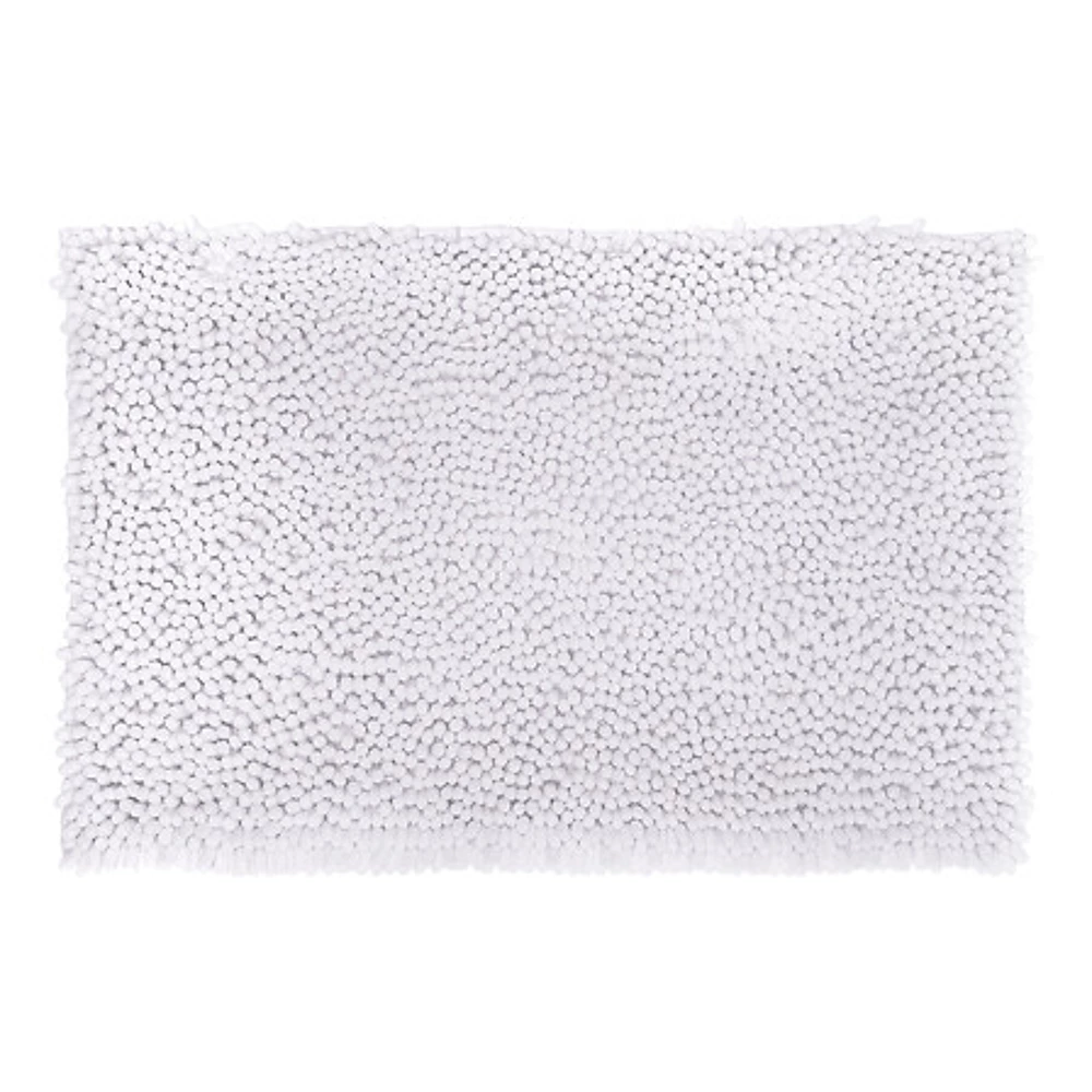 [160822I ZEN2901] Maxi chenille rug 50x80 cm, white