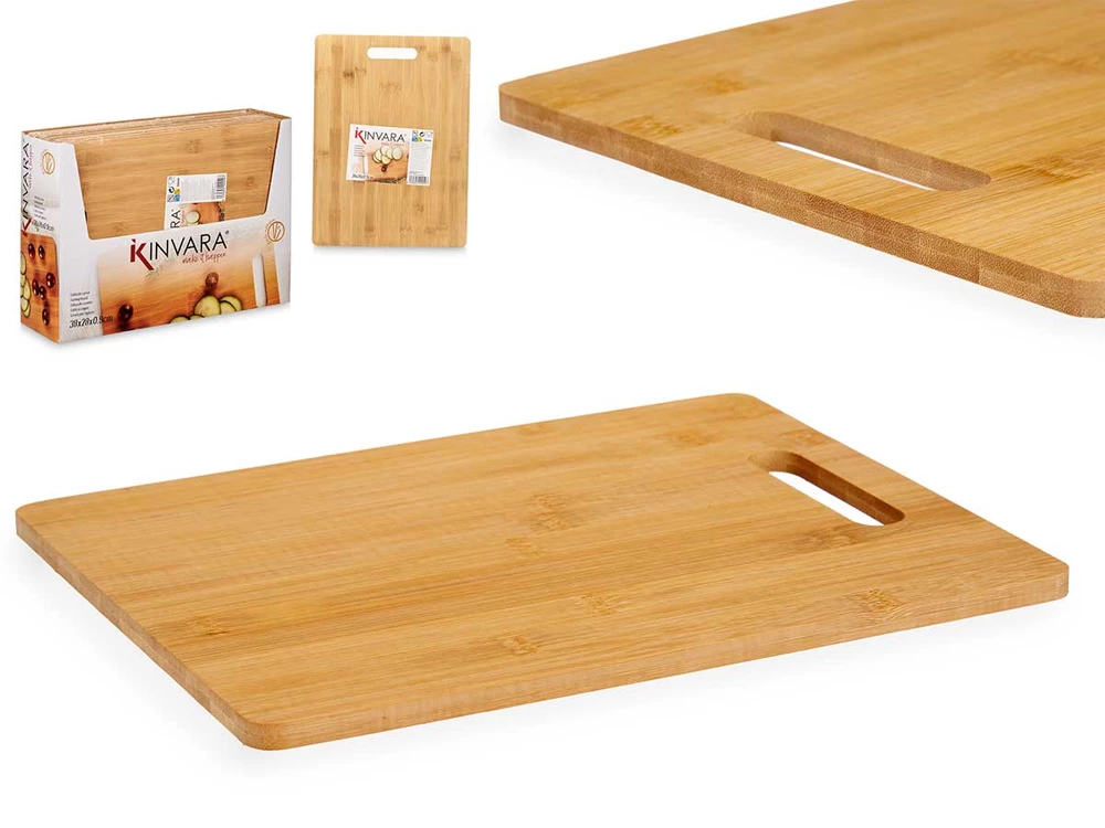 [90949 ZEN2901] Rectangular bamboo cutting board with handle