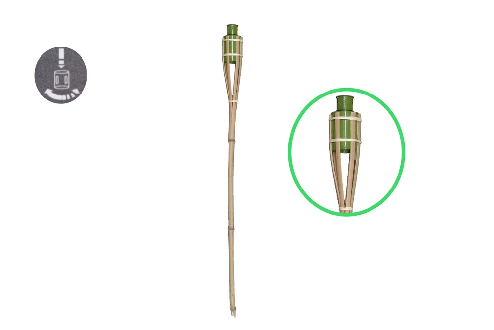 [E30200230 ZEN29] Extra bamboo torch 120 cm – brown