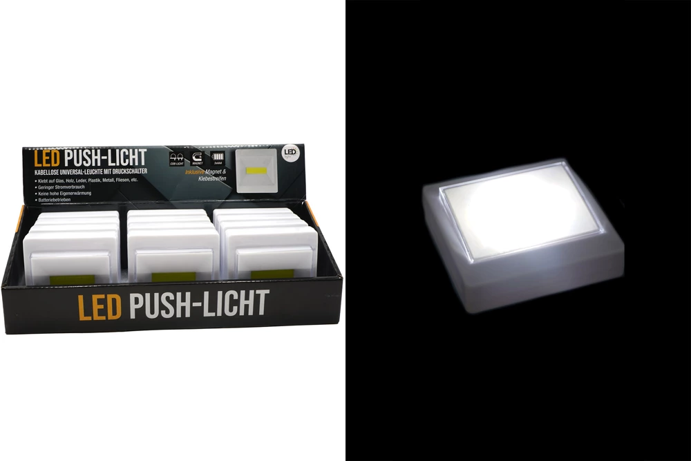 [12010 ZEN29] Rectangular LED push-light lamp with magnet and headband