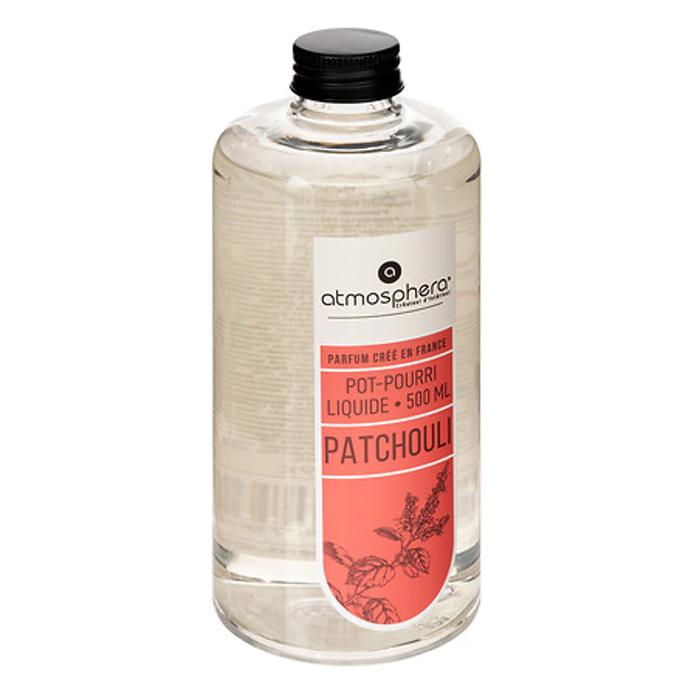 [123099K ZEN29] Kili patchouli perfume potpourri refill – 500 ml transparent