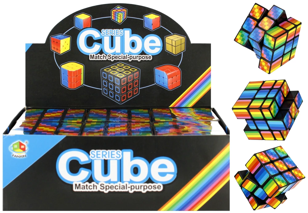 6x6 rainbow magic cube with display