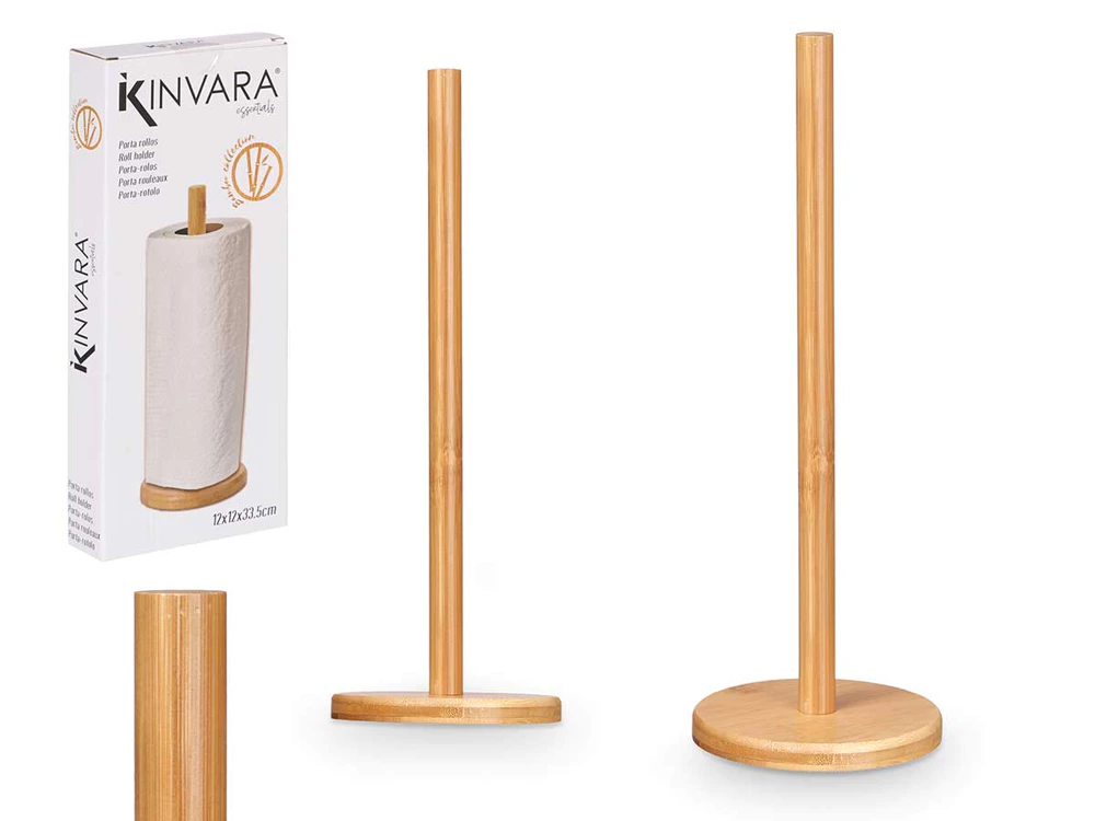 Bamboo toilet roll holder