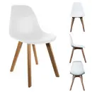 [HD3074 ZEN29] Chaise scandinave coque en polypropylène blanche