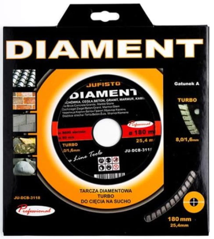 [JU-DCB-3118 ZEN29] Disque de coupe diamant 180 x 1,8 mm