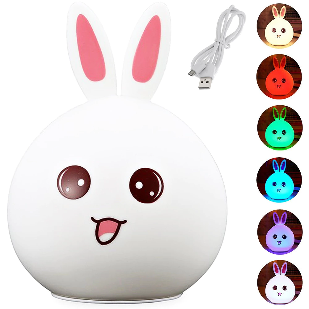 [24072 ZEN29] Children's bedside lamp LED rabbit RGB touch