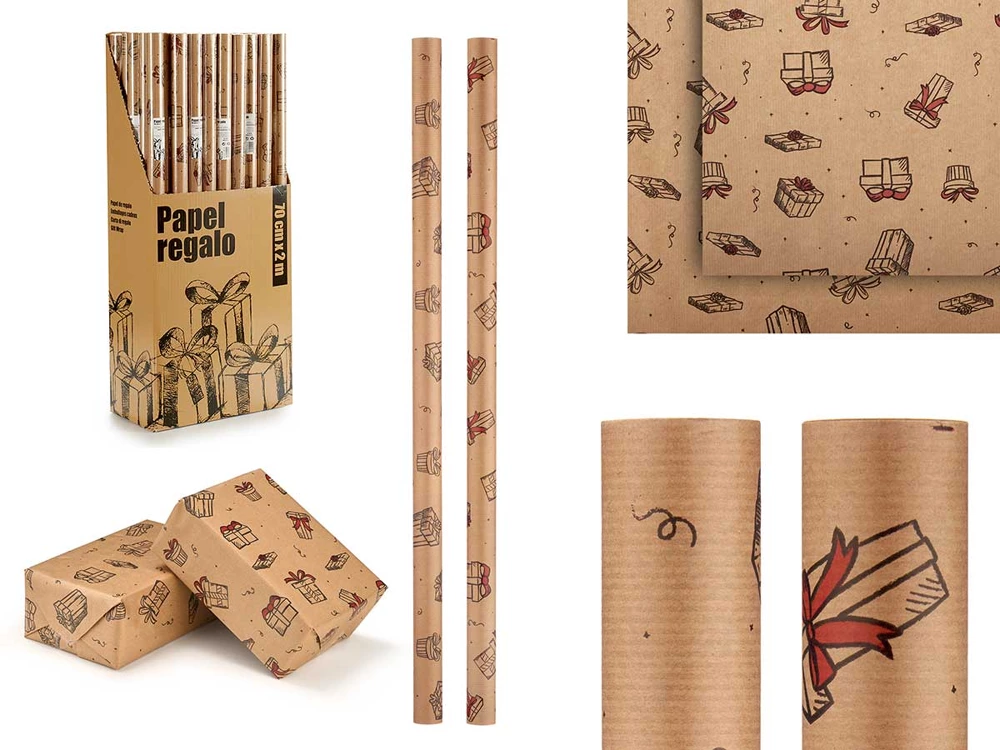 Rouleau de papier cadeau kraft 70x200 cm