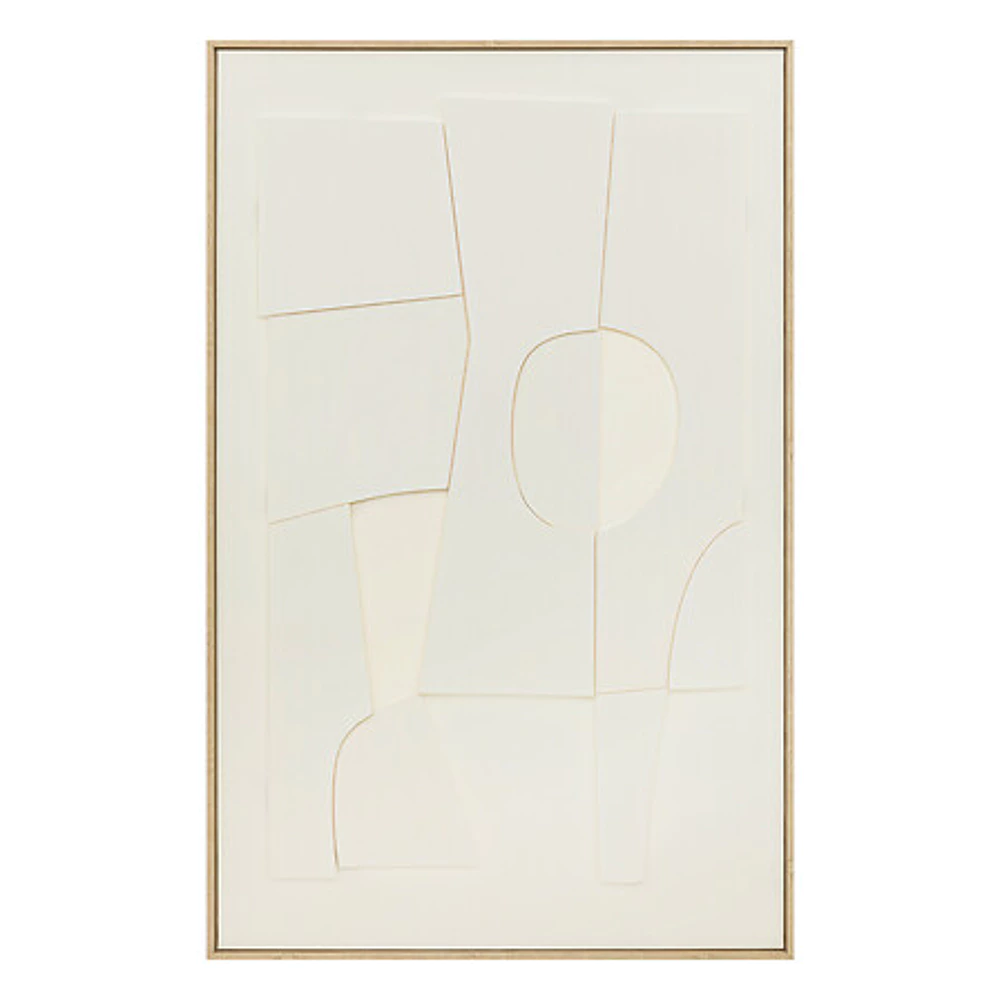 [205662 ZEN29] 3D wall decoration Yelena 116x75 cm – warm white