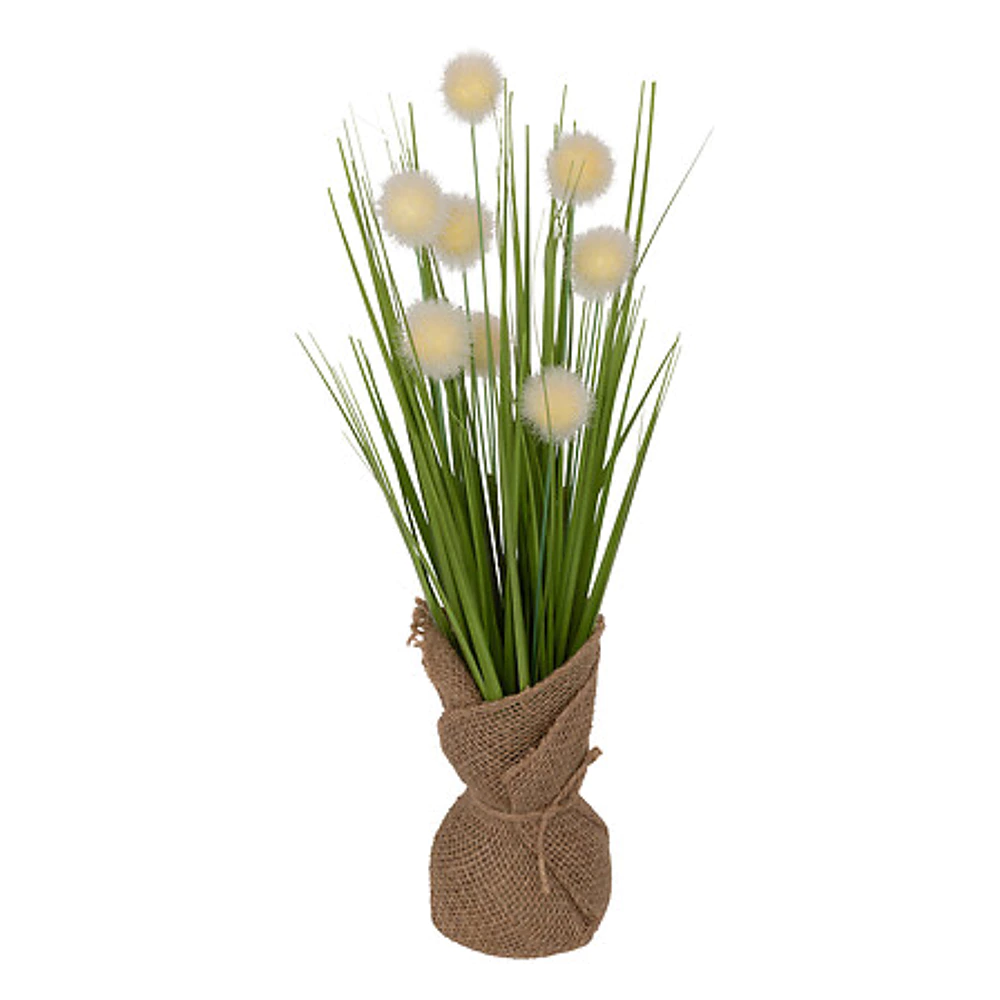 [206620 ZEN29] Bouquet boule pot naturel Lari H42 cm – vert