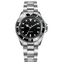 [K5008] Montre Chic à Quartz, cadran noir, bracelet en métal inoxydable. K5008