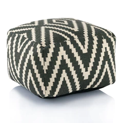 Pouf Cube Kilim Black