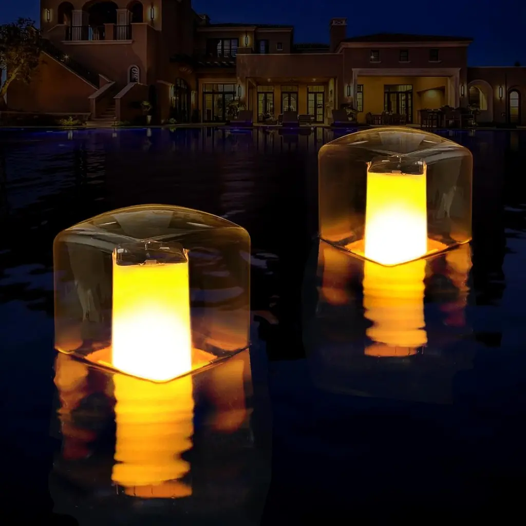 Floating Flame Pool 2 Solar Lights