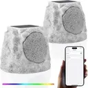 Water-resistant Rock Speakers (2pcs) RGB Solar