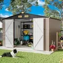 [I-MTR86] Abri de jardin en acier galvanisé 8*6FT (2.4m x 1.83) 