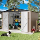 [I-MTR86] Galvanized steel garden shed 8*6FT (2.4m x 1.83)